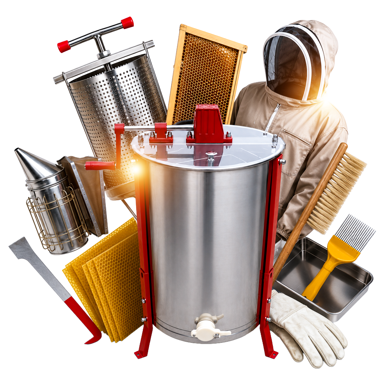 Beekeeping equipment showcase
