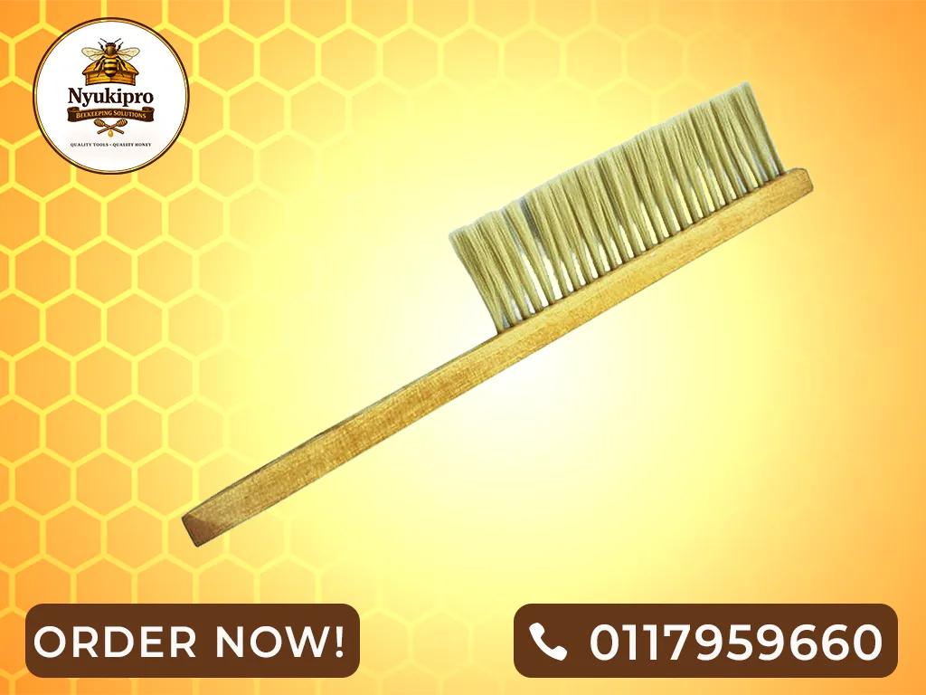 Wooden Handle Bee Brush